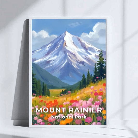 Nationaal park Mount Rainier | Washington Travel Poster