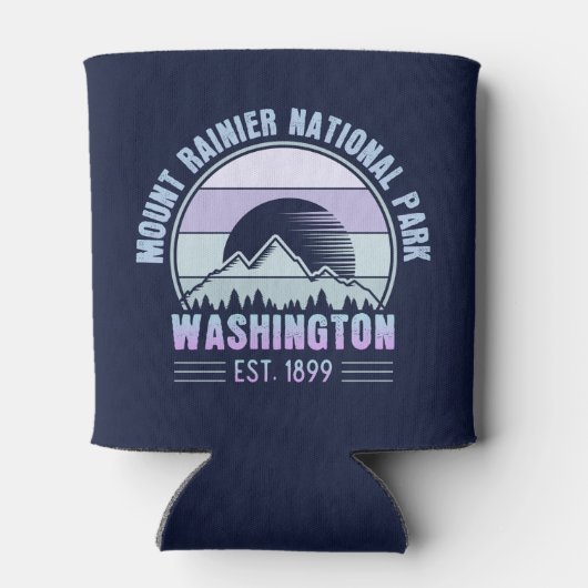 Nationaal park Mount Rainier Washington USA Retro Blikjeskoeler (Achterkant)