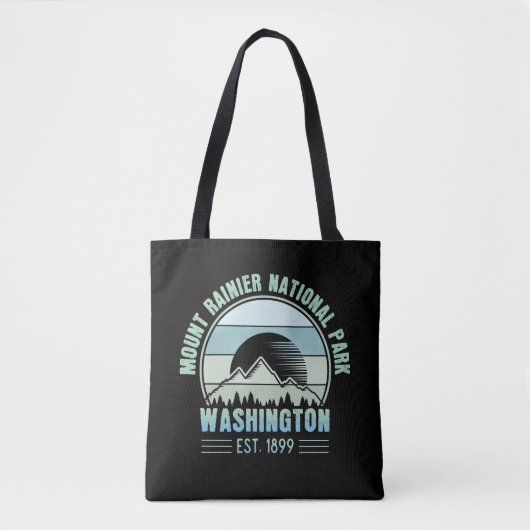 Nationaal park Mount Rainier Washington USA Retro Tote Bag (Voorkant)