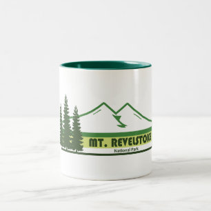 Nationaal park Mount Revelstoke Groene Strepen Tweekleurige Koffiemok