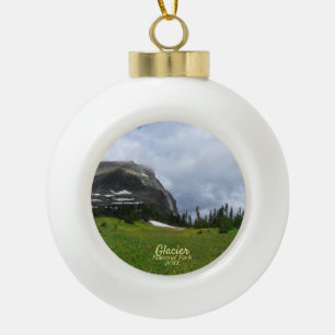 Nationaal park Mountain and Meadow Glacier Photo Keramische Bal Ornament
