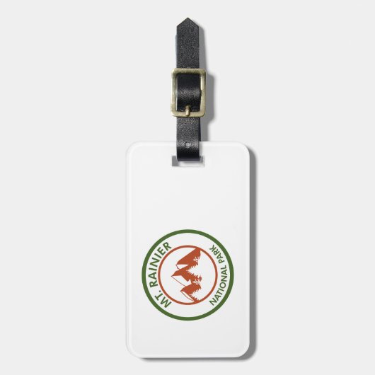 Nationaal park Mt. Rainier Bagagelabel (Voorkant verticaal)
