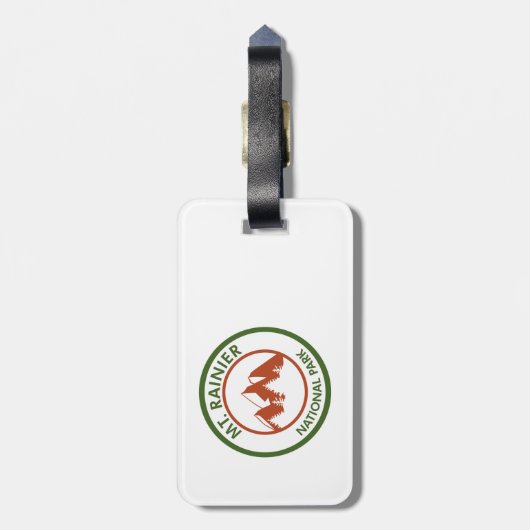 Nationaal park Mt. Rainier Bagagelabel (Achterkant verticaal)