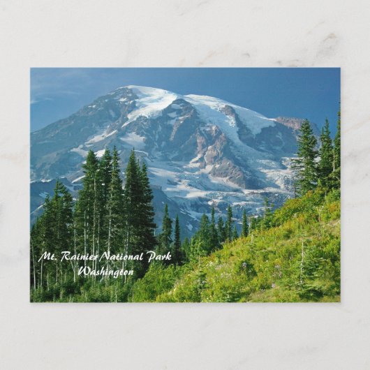 Nationaal park Mt. Rainier Briefkaart (Voorkant)