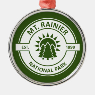 Nationaal park Mt. Rainier Metalen Ornament