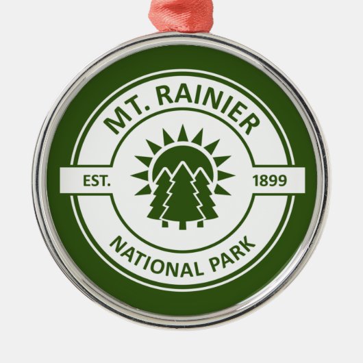 Nationaal park Mt. Rainier Metalen Ornament (Voorkant)