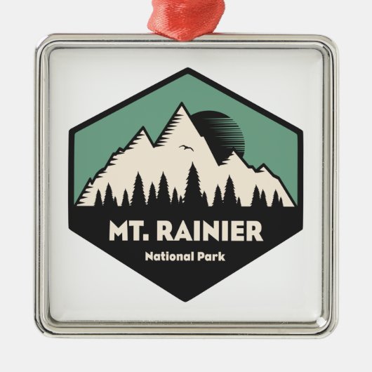 Nationaal park Mt. Rainier Metalen Ornament (Voorkant)