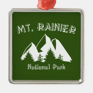 Nationaal park Mt. Rainier Metalen Ornament