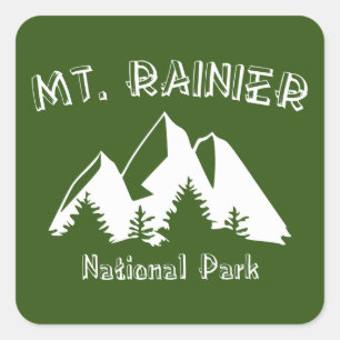 Nationaal park Mt. Rainier Vierkante Sticker