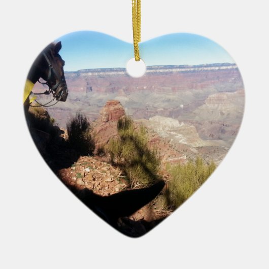 Nationaal Park Mule Ride in Zuid-Kiabab Grand Cany Keramisch Ornament (Voorkant)