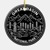 Nationaal park Nevada monoline Keramisch Ornament (Achterkant)