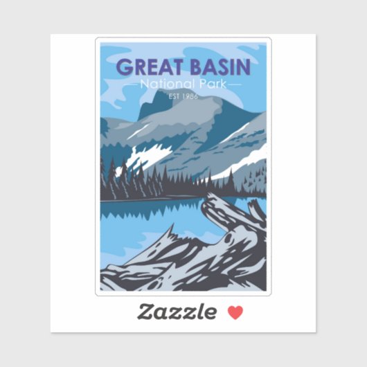 Nationaal park Nevada Retro Sticker (Vel)