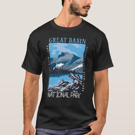 Nationaal park Nevada Retro verhit T-shirt (Voorkant)