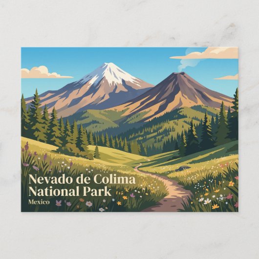 Nationaal park Nevado de Colima Mexico Briefkaart (Voorkant)