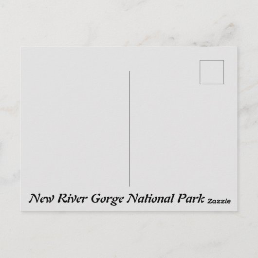 Nationaal Park New River Gorge Briefkaart (Achterkant)