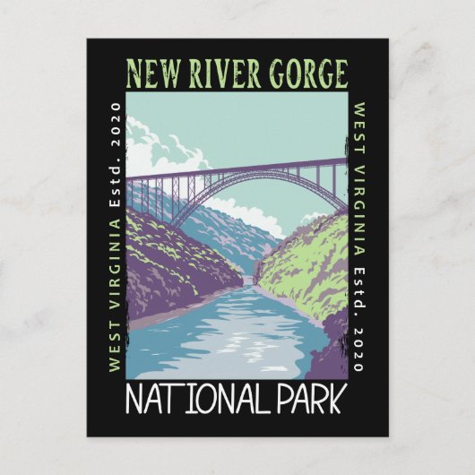  Nationaal Park New River Gorge Briefkaart (Voorkant)