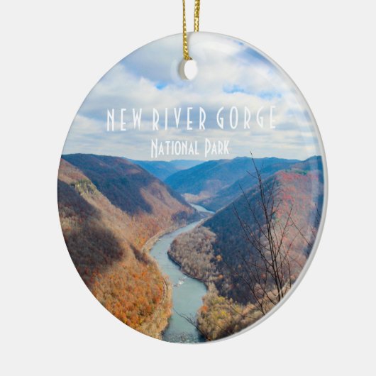 Nationaal Park New River Gorge Keramisch Ornament (Links)
