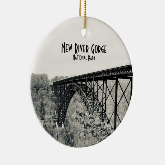 Nationaal Park New River Gorge Keramisch Ornament (Rechts)