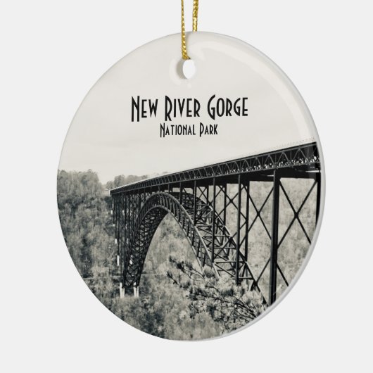 Nationaal Park New River Gorge Keramisch Ornament (Links)
