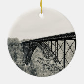 Nationaal Park New River Gorge Keramisch Ornament (Achterkant)