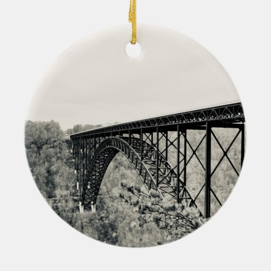 Nationaal Park New River Gorge Keramisch Ornament (Achterkant)