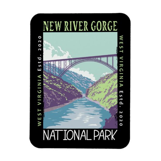  Nationaal Park New River Gorge Magneet (Verticaal)