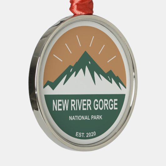 Nationaal Park New River Gorge Metalen Ornament (Rechts)