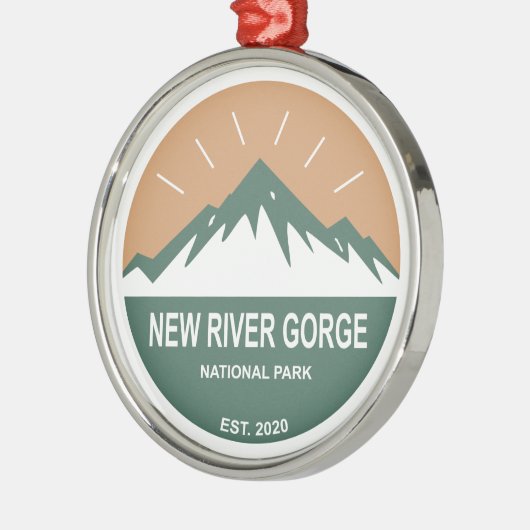 Nationaal Park New River Gorge Metalen Ornament (Links)