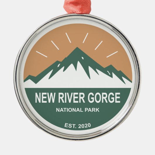 Nationaal Park New River Gorge Metalen Ornament (Voorkant)