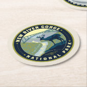 Nationaal Park New River Gorge Ronde Kartonnen Onderzetter (Gebogen)