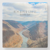 Nationaal Park New River Gorge Stenen Onderzetter (Voorkant)