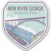 Nationaal Park New River Gorge Sticker (Voorkant)