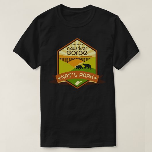 Nationaal Park New River Gorge T-shirt (Design voorkant)