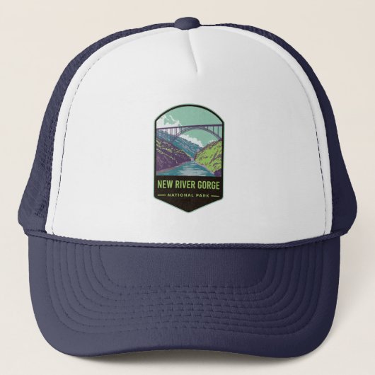 Nationaal Park New River Gorge Trucker Pet (Voorkant)