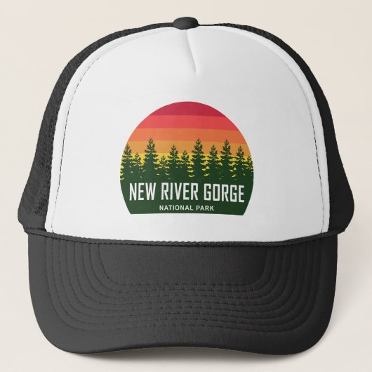 Nationaal Park New River Gorge Trucker Pet (Voorkant)