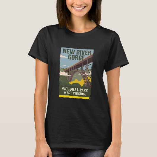 Nationaal Park New River Gorge Us T-shirt (Voorkant)