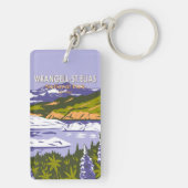 Nationaal park Nizina Lake Alaska Sleutelhanger (achterkant)