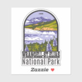 Nationaal park Nizina Lake Retro Sticker (Vel)