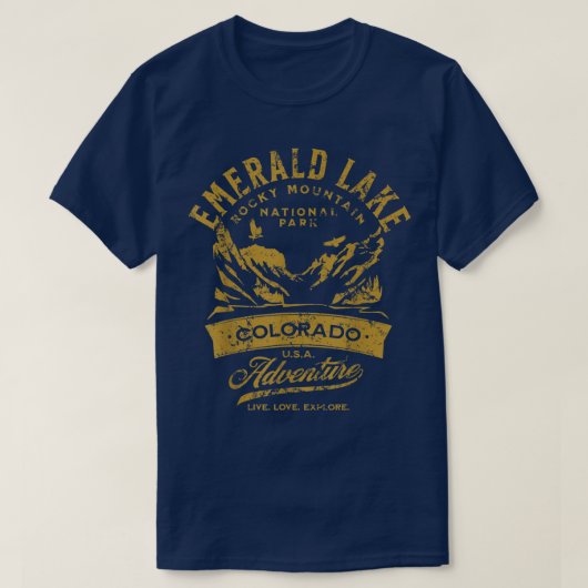 Nationaal Park Noodtoestand van het Emerald Lake R T-shirt (Design voorkant)