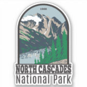 Nationaal park Noord-Cascades — Triumph Retro Sticker (Voorkant)