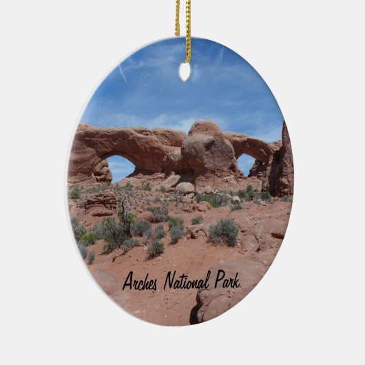 Nationaal Park Noord- en Zuid-Windows- Arches Keramisch Ornament (Rechts)
