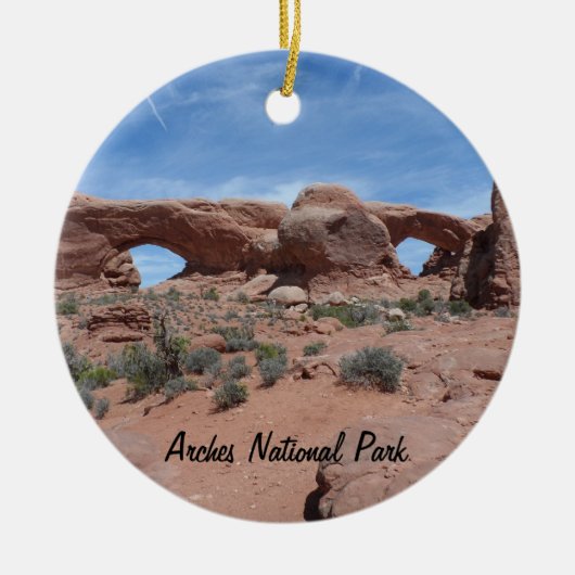 Nationaal Park Noord- en Zuid-Windows- Arches Keramisch Ornament (Voorkant)