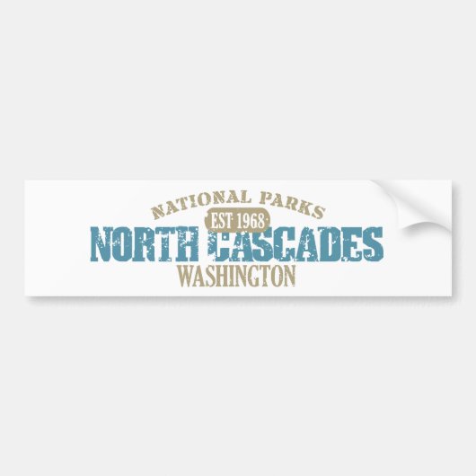 Nationaal park North Cascades Bumpersticker (Voorkant)