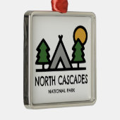 Nationaal park North Cascades Metalen Ornament (Rechts)