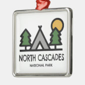 Nationaal park North Cascades Metalen Ornament (Links)