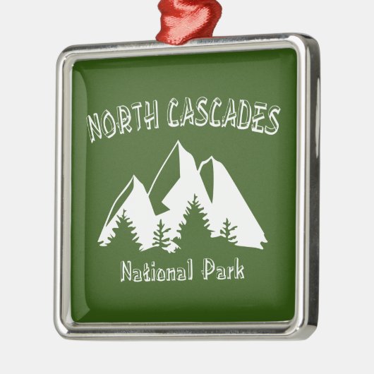 Nationaal park North Cascades Metalen Ornament (Links)