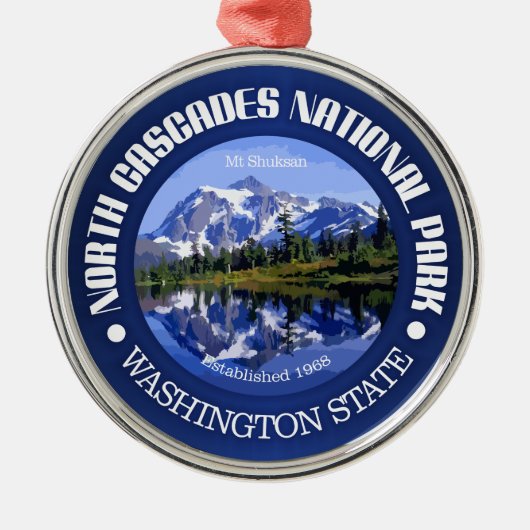 Nationaal park North Cascades Metalen Ornament (Voorkant)