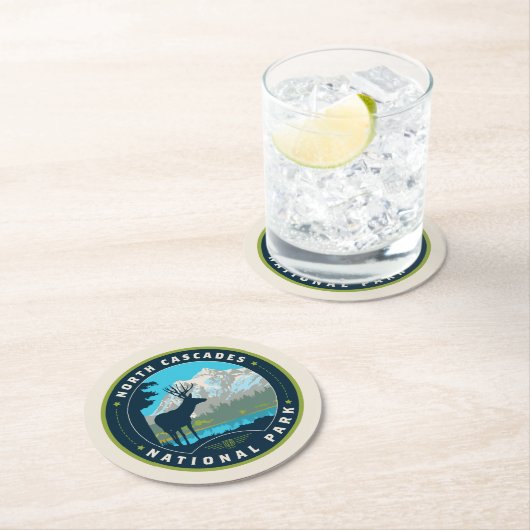 Nationaal park North Cascades Ronde Kartonnen Onderzetter (Insitu)