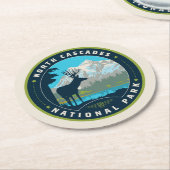 Nationaal park North Cascades Ronde Kartonnen Onderzetter (Gebogen)