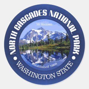 Nationaal park North Cascades Ronde Sticker